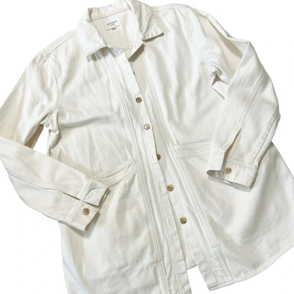 Sézane White Will Jacket M - Picture 12 of 13